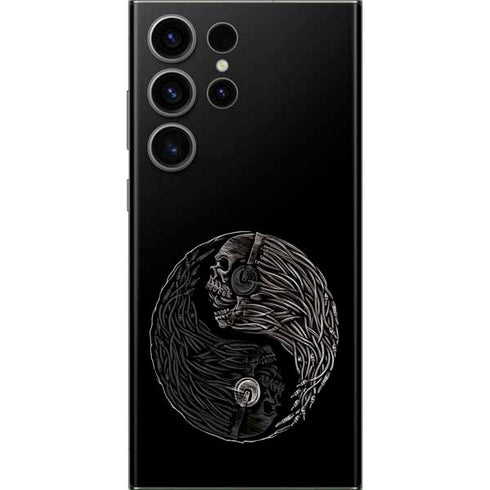 Liquid Blue Yin Yang Music Skulls Galaxy S23 Ultra Skin