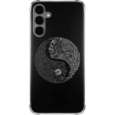 Liquid Blue Yin Yang Music Skulls Galaxy S24 Plus Clear Case