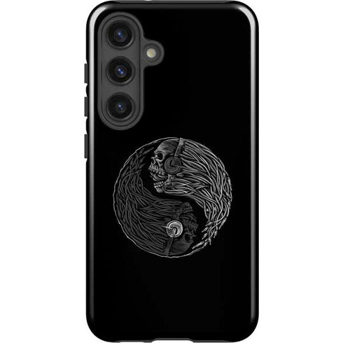 Liquid Blue Yin Yang Music Skulls Galaxy S24 Plus Impact Case