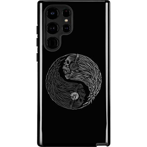 Liquid Blue Yin Yang Music Skulls Galaxy S24 Ultra Impact Case