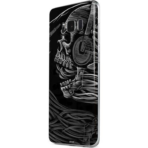 Liquid Blue Yin Yang Music Skulls Galaxy S8 Plus Skin