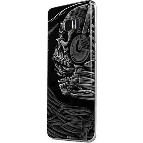 Liquid Blue Yin Yang Music Skulls Galaxy S8 Skin