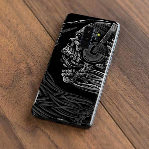 Liquid Blue Yin Yang Music Skulls Galaxy S9 Plus Skin