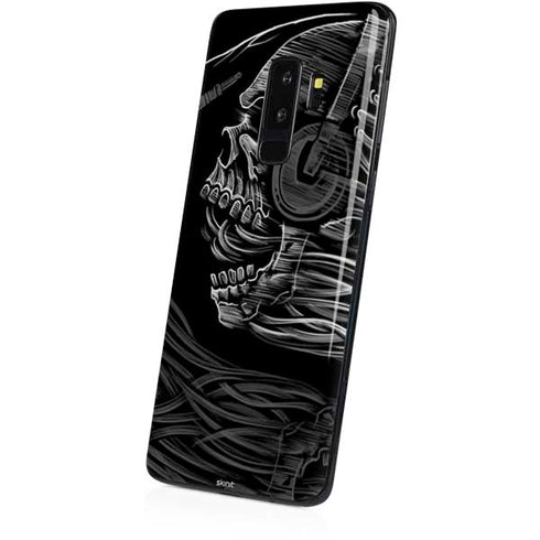 Liquid Blue Yin Yang Music Skulls Galaxy S9 Plus Skin