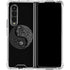 Liquid Blue Yin Yang Music Skulls Galaxy Z Fold4 5G Clear Case