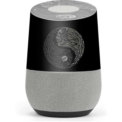 Liquid Blue Yin Yang Music Skulls Google Home Skin