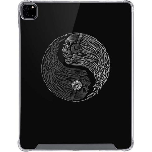 Liquid Blue Yin Yang Music Skulls iPad Pro 12.9in (2020) Clear Case