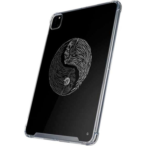 Liquid Blue Yin Yang Music Skulls iPad Pro 12.9in (2020) Clear Case