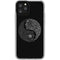 Liquid Blue Yin Yang Music Skulls iPhone 11 Pro Clear Case