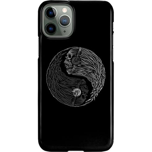 Liquid Blue Yin Yang Music Skulls iPhone 11 Pro Lite Case