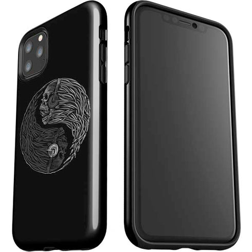 Liquid Blue Yin Yang Music Skulls iPhone 11 Pro Max Impact Case
