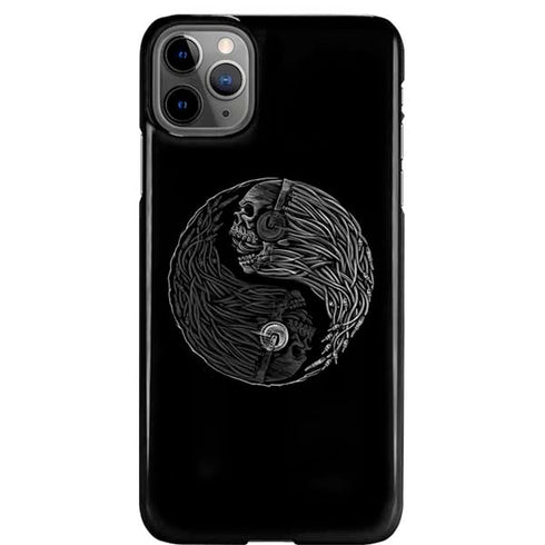 Liquid Blue Yin Yang Music Skulls iPhone 11 Pro Max Lite Case