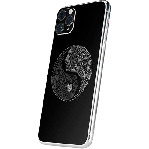 Liquid Blue Yin Yang Music Skulls iPhone 11 Pro Max Skin