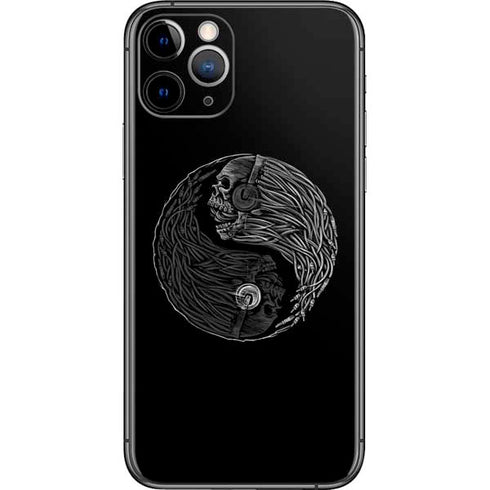 Liquid Blue Yin Yang Music Skulls iPhone 11 Pro Skin
