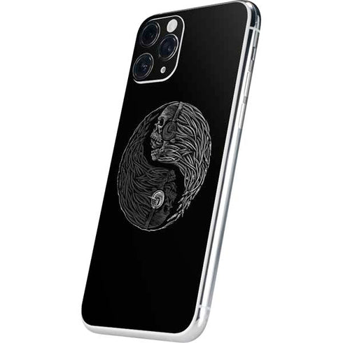 Liquid Blue Yin Yang Music Skulls iPhone 11 Pro Skin