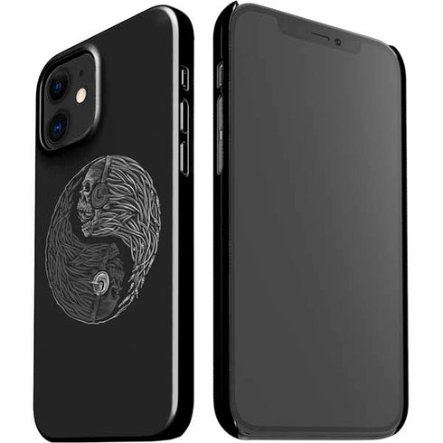 Liquid Blue Yin Yang Music Skulls iPhone 12 Mini Lite Case