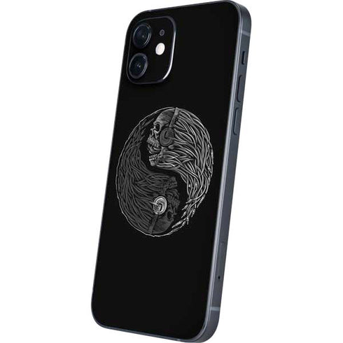 Liquid Blue Yin Yang Music Skulls iPhone 12 Mini Skin
