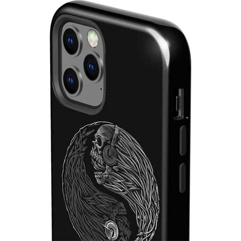 Liquid Blue Yin Yang Music Skulls iPhone 12 Pro Max Impact Case