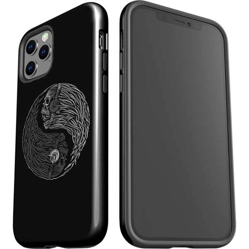 Liquid Blue Yin Yang Music Skulls iPhone 12 Pro Max Impact Case