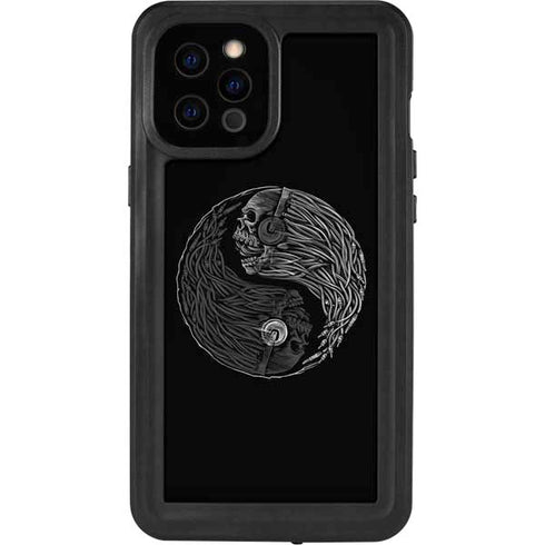 Liquid Blue Yin Yang Music Skulls iPhone 12 Pro Max Waterproof Case
