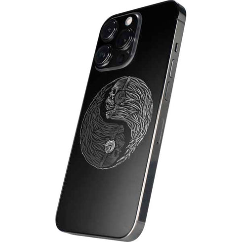 Liquid Blue Yin Yang Music Skulls iPhone 13 Pro Skin