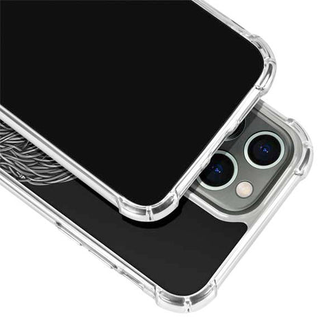 Liquid Blue Yin Yang Music Skulls iPhone 14 Pro Clear Case