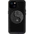 Liquid Blue Yin Yang Music Skulls iPhone 15 Plus Waterproof Case