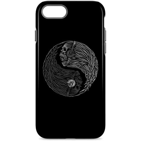 Liquid Blue Yin Yang Music Skulls iPhone 8 Pro Case