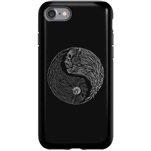 Liquid Blue Yin Yang Music Skulls iPhone SE (2nd & 3rd Gen) Pro Case