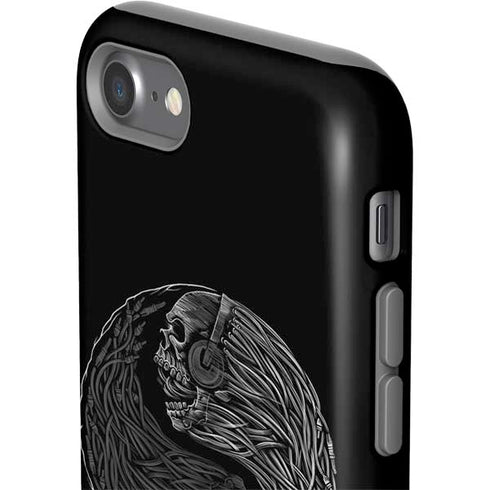 Liquid Blue Yin Yang Music Skulls iPhone SE (2nd & 3rd Gen) Pro Case