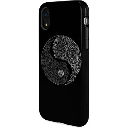 Liquid Blue Yin Yang Music Skulls iPhone XR Pro Case