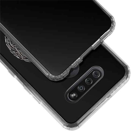 Liquid Blue Yin Yang Music Skulls LG K51/Q51 Clear Case