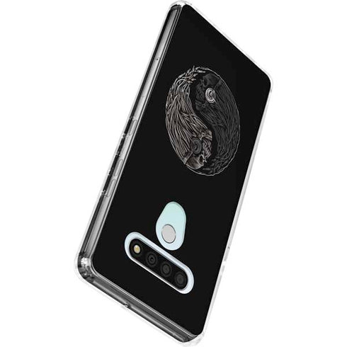 Liquid Blue Yin Yang Music Skulls LG Stylo 6 Clear Case