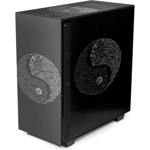 Liquid Blue Yin Yang Music Skulls NZXT H510 Compact ATX Mid-Tower Case Skin