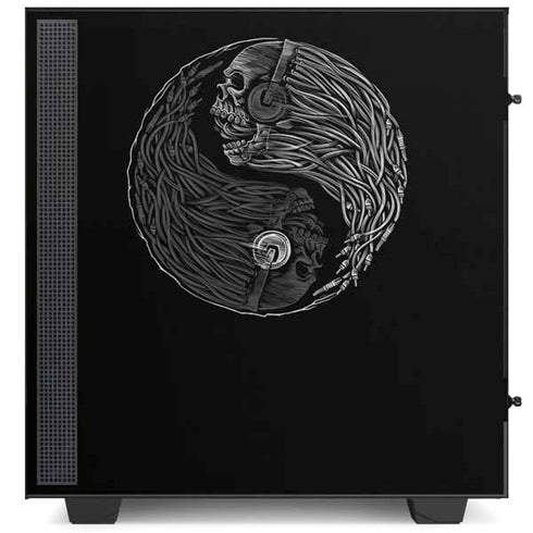 Liquid Blue Yin Yang Music Skulls NZXT H510 Compact ATX Mid-Tower Case Skin