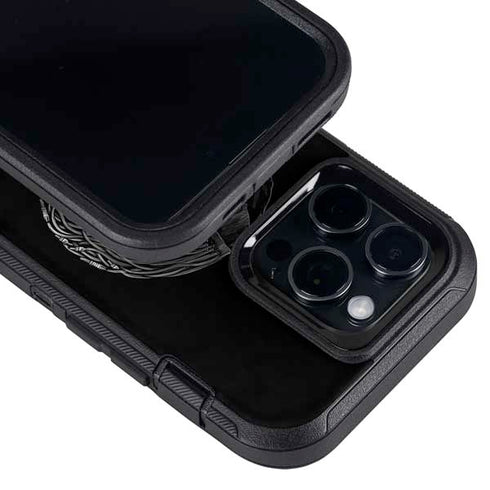 Liquid Blue Yin Yang Music Skulls Otterbox Defender iPhone Skin