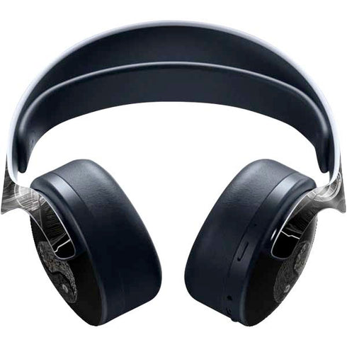 Liquid Blue Yin Yang Music Skulls PULSE 3D Wireless Headset for PS5 Skin