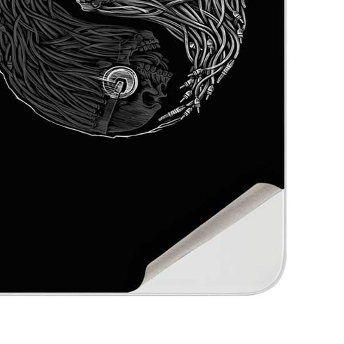 Liquid Blue Yin Yang Music Skulls Surface Duo Skin