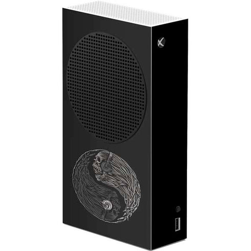 Liquid Blue Yin Yang Music Skulls Xbox Series S Console Skin