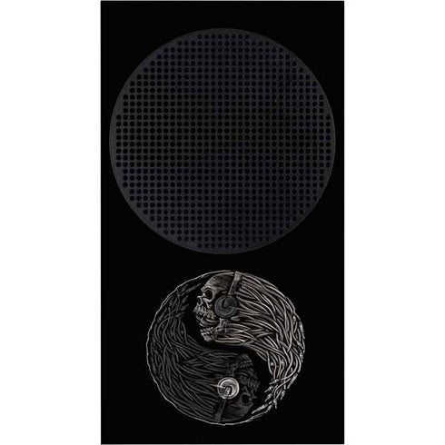 Liquid Blue Yin Yang Music Skulls Xbox Series S Console Skin