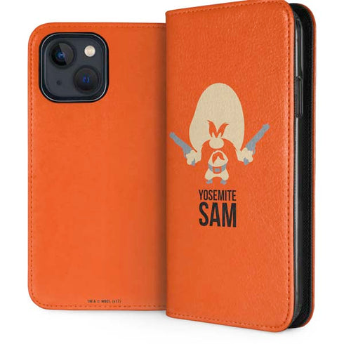 Looney Tunes Yosemite Sam Identity iPhone 15 Plus Folio Case