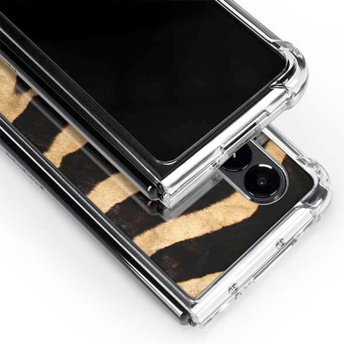 Zebra Animal Print Galaxy Z Fold4 5G Clear Case