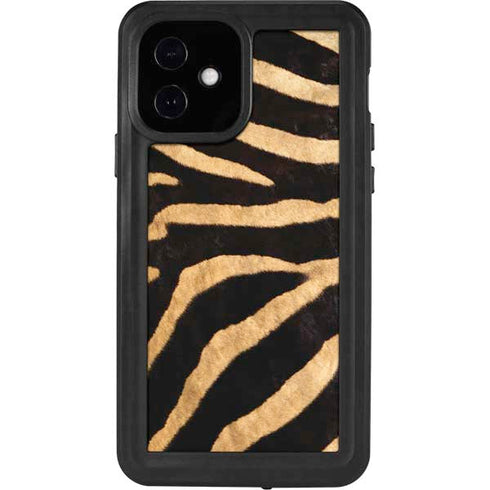 Zebra Animal Print iPhone 12 Waterproof Case