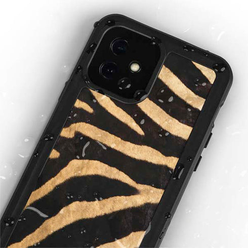 Zebra Animal Print iPhone 12 Waterproof Case