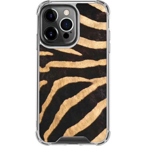 Zebra Animal Print iPhone 14 Pro Clear Case