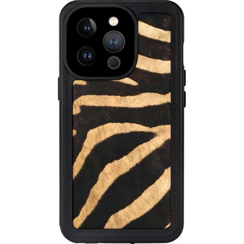 Zebra Animal Print iPhone 14 Pro Waterproof Case
