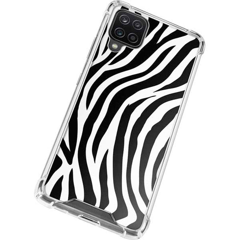 Zebra Print Galaxy A12 Clear Case