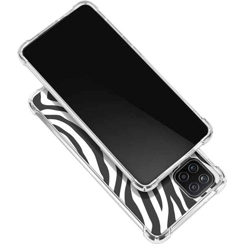 Zebra Print Galaxy A12 Clear Case