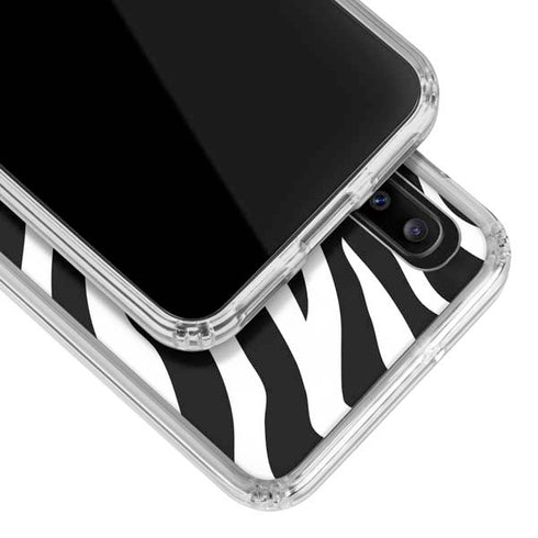 Zebra Print Galaxy A20 Clear Case