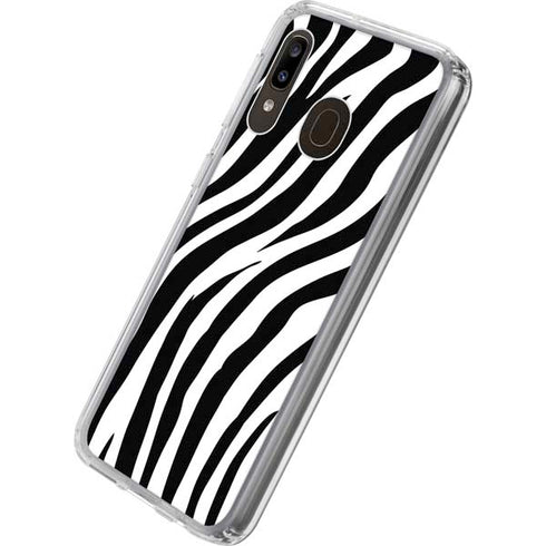 Zebra Print Galaxy A20 Clear Case